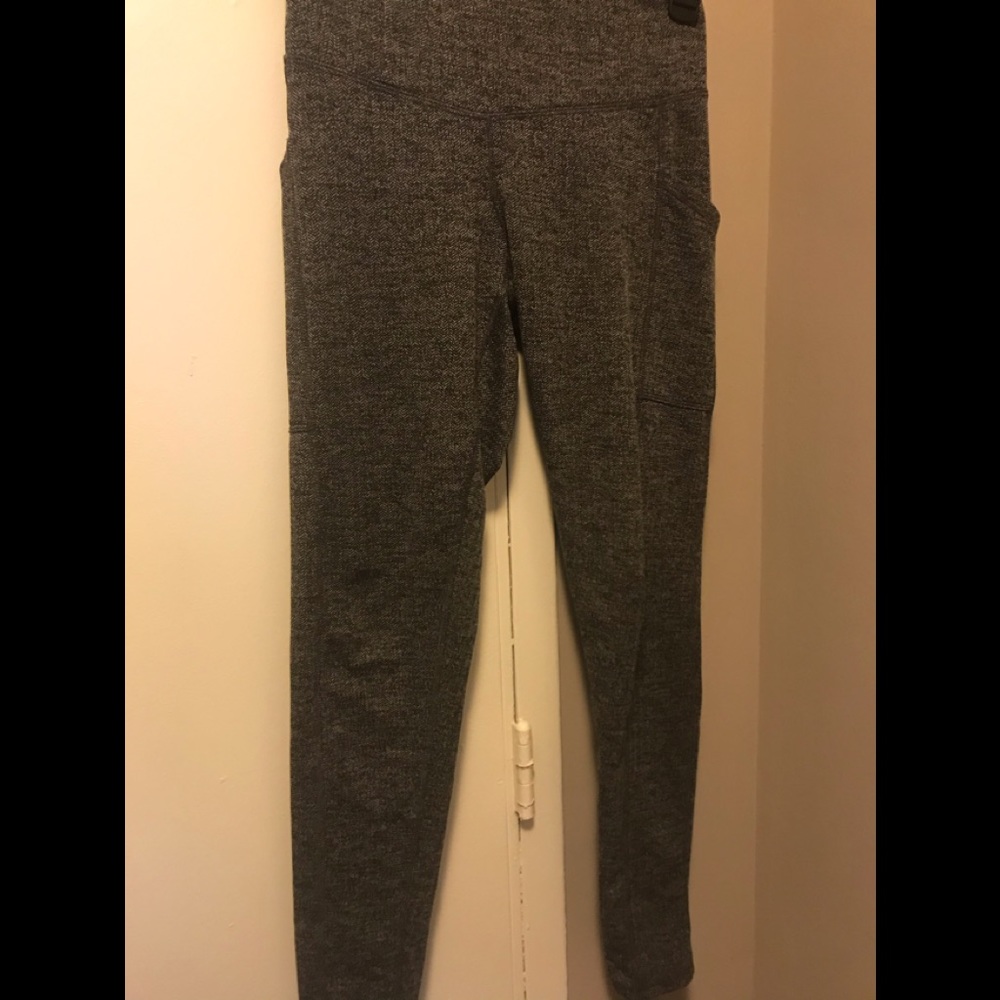 Winter Greyish brown patterned long leggings
